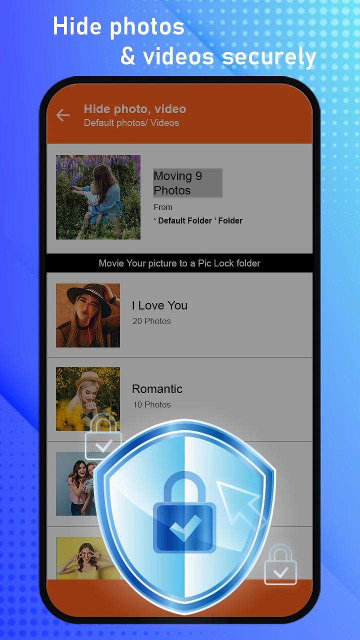 Hide photo, video screenshot