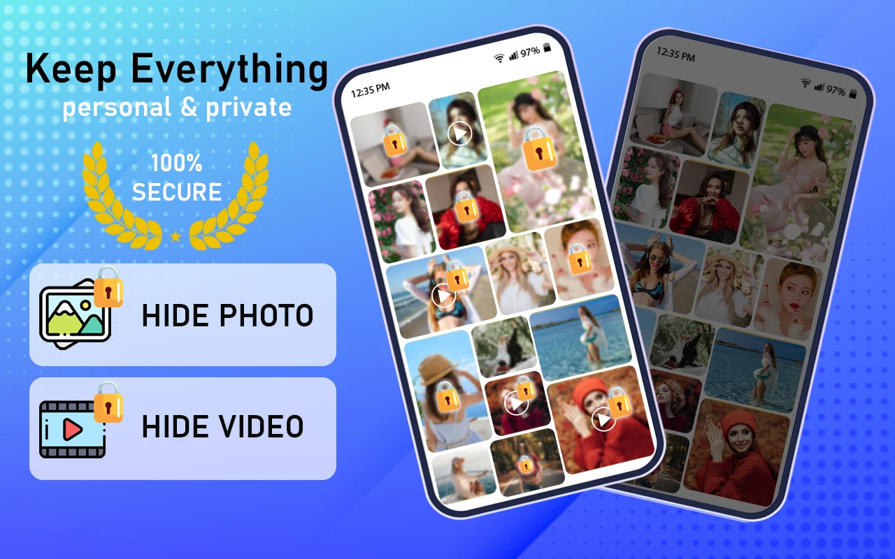 Hide photo, video screenshot